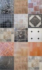Vinyl floor tiles self