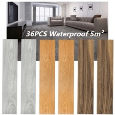 36Pcs Floor Planks Tiles Self